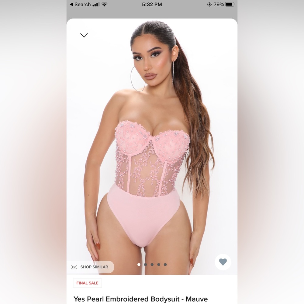 Pearl Embroidered Body suit
